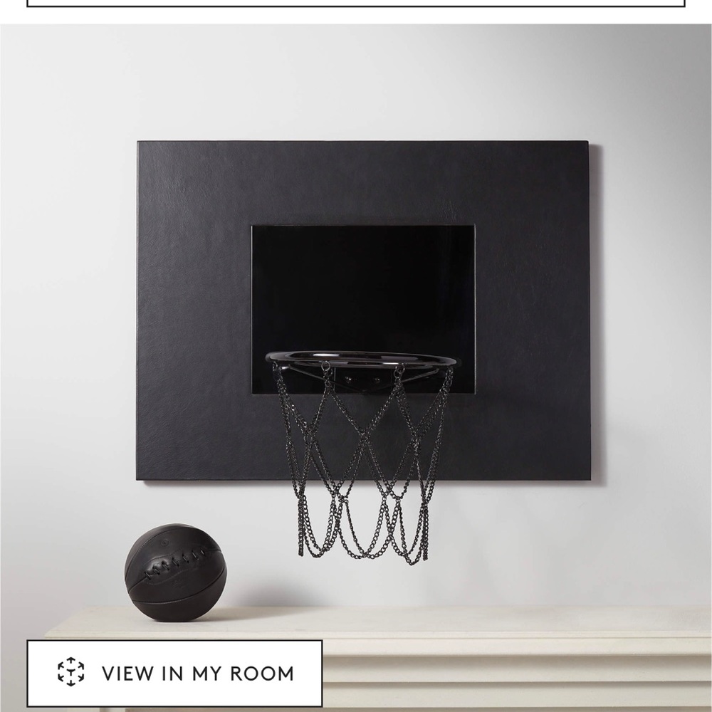 CB2 leather basketball hoop